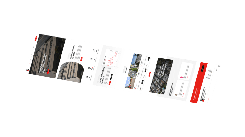 Website layout with modern design elements.