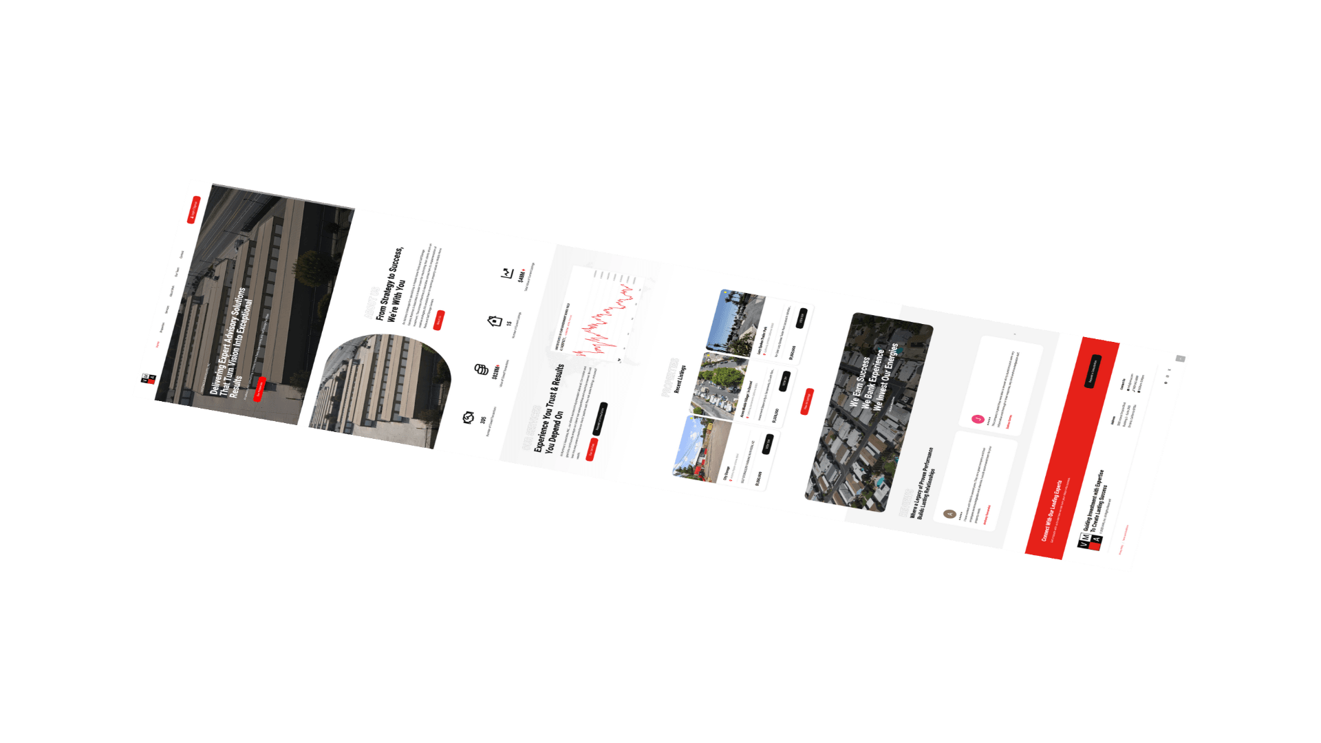 Website layout with modern design elements.